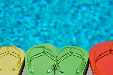 Summer flipflops Stock Photos