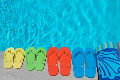 Summer flipflops Stock Photos