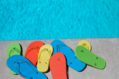 Summer flipflops Stock Photos