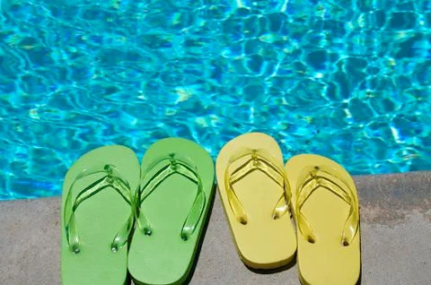 Summer flipflops Stock Photos