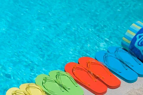 Summer flipflops Stock Photos