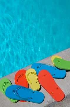 Summer flipflops Stock Photos
