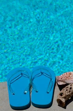 Summer flipflops Stock Photos