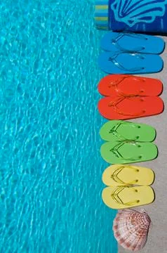 Summer flipflops Stock Photos
