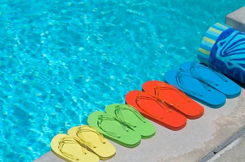 Summer flipflops Stock Photos