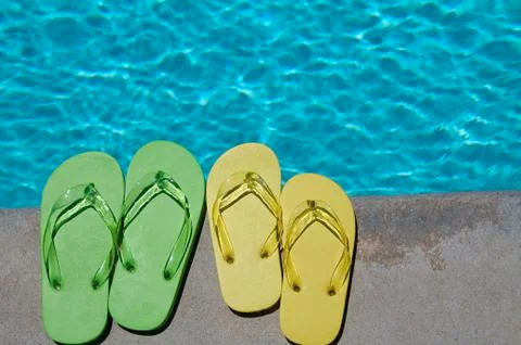 Summer flipflops Stock Photos