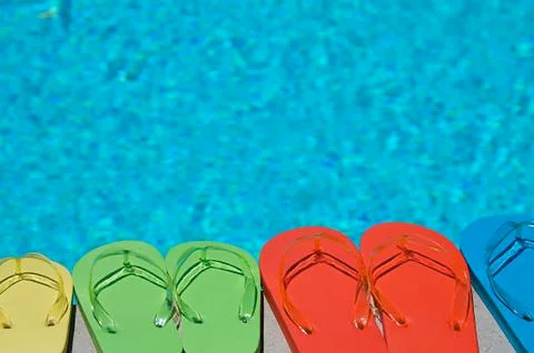 Summer flipflops Stock Photos