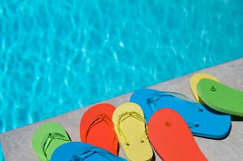 Summer flipflops Stock Photos