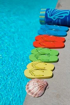 Summer flipflops 写真素材