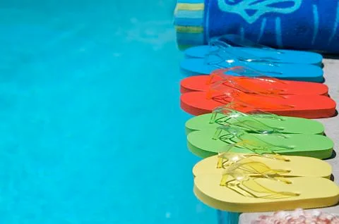 Summer flipflops Stock Photos