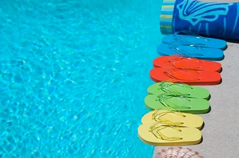 Summer flipflops Stock Photos