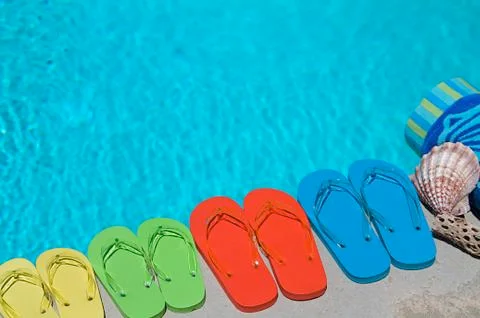 Summer flipflops 写真素材