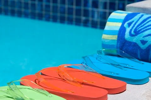 Summer flipflops Stock Photos