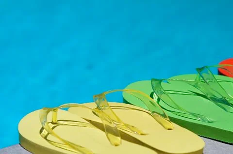 Summer flipflops Stock Photos