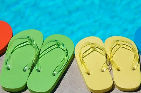 Summer flipflops Stock Photos