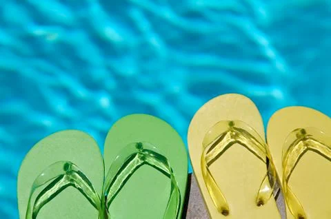 Summer flipflops Stock Photos