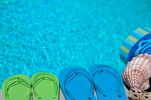 Summer flipflops Stock Photos