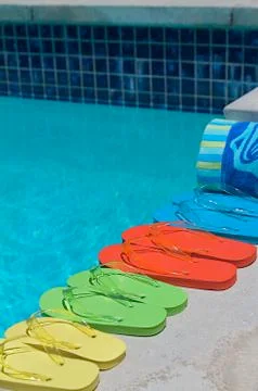 Summer flipflops Stock Photos