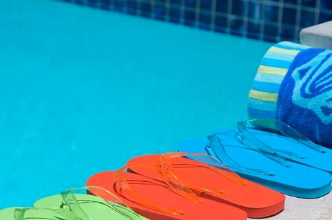 Summer flipflops Stock Photos