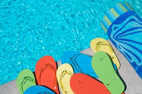 Summer flipflops Stock Photos