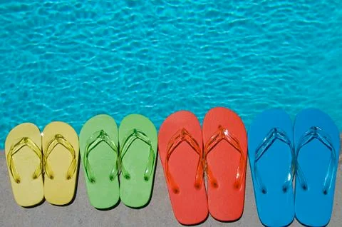 Summer flipflops Stock Photos