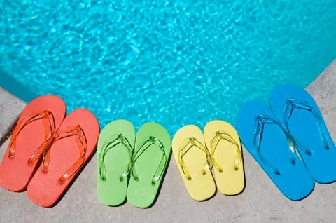 Summer flipflops Stock Photos