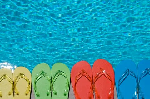 Summer flipflops Stock Photos