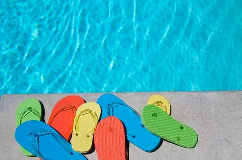 Summer flipflops Stock Photos