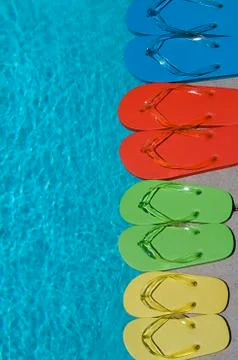 Summer flipflops Stock Photos