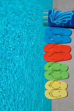 Summer flipflops Stock Photos