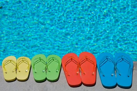 Summer flipflops Stock Photos