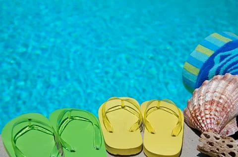 Summer flipflops 写真素材