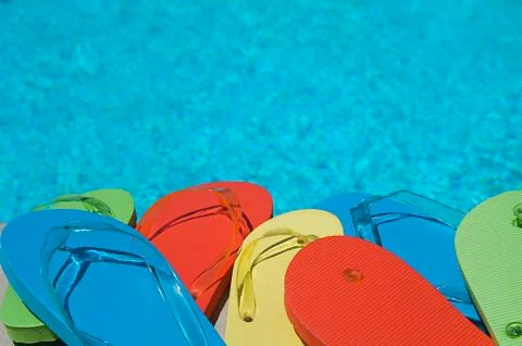 Summer flipflops Stock Photos