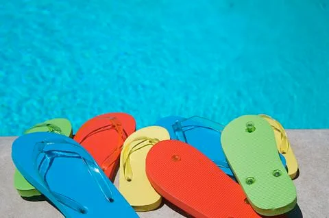 Summer flipflops Stock Photos