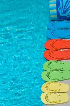 Summer flipflops Stock Photos