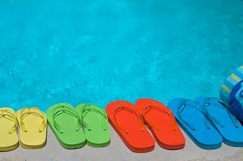 Summer flipflops Stock Photos