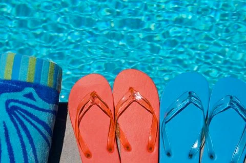 Summer flipflops Stock Photos