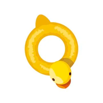 Summer float duck equipment icon Stock Illustration