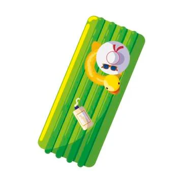 Summer float duck equipment icon Illustrazione stock