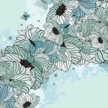 Summer Floral Background Stock Illustration