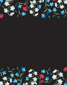 Summer floral decorations Stock Illustration