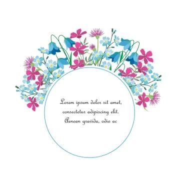 Summer floral decorations Stock Illustration