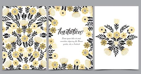 Summer floral decorations Stock Illustration
