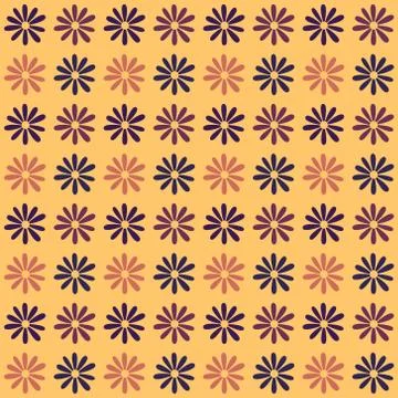 Summer floral pattern with abstract chamomiles Stock Illustration