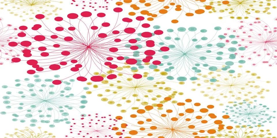 Summer floral pattern background Illustrazione stock