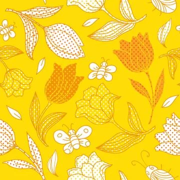 Summer floral pattern Stock Illustration