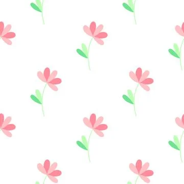 Summer floral seamless pattern Stock Illustration