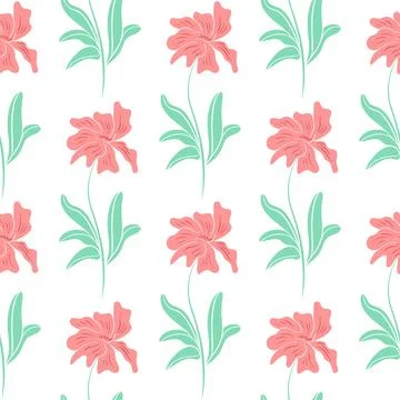 Summer floral seamless pattern vector illustration Stockillustratie