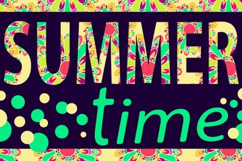 SUMMER FLOWER BRIGHT POSTER Stock-Illustration
