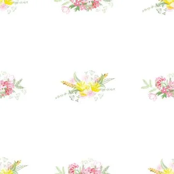 Summer flower composition Stock Illustration